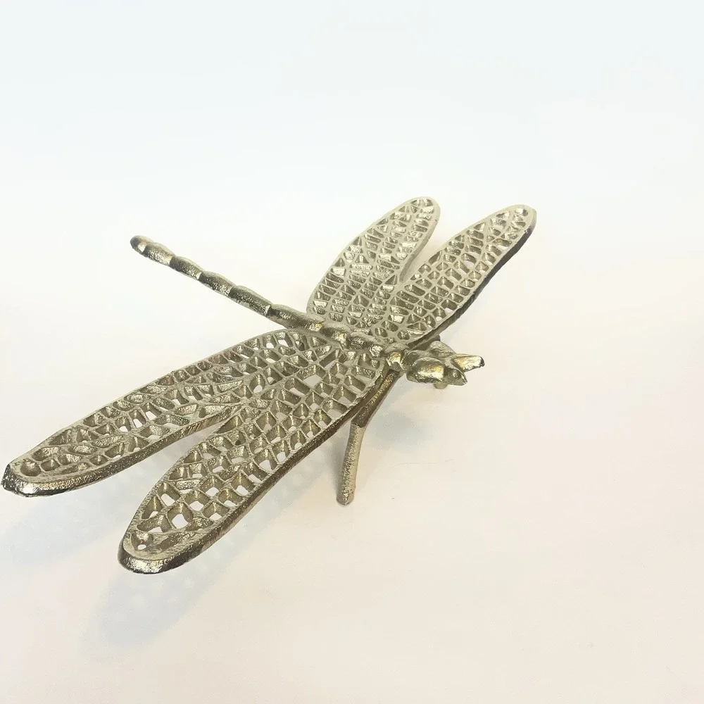 Home Decorating Insect Large Gold Metal‎ Dragonfly Figure Decor 15